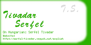 tivadar serfel business card